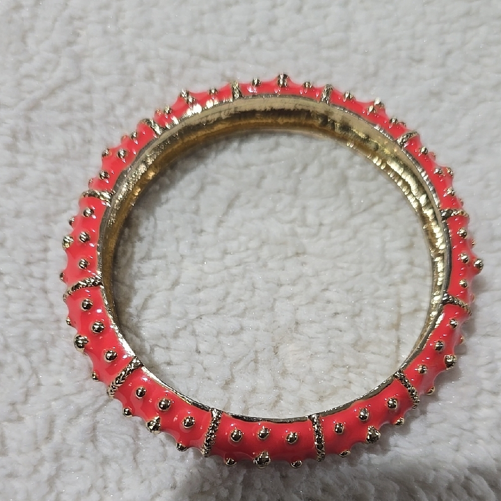 Lily Pulitzer Bangle BracelElegant Coral and Gold Bangle Bracelet Lily Pulitzer